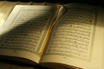 open book pages of holy koran