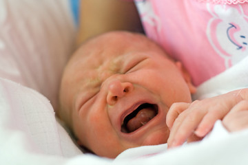 screaming infant - two days old.