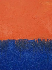 orange/blue mexican wall