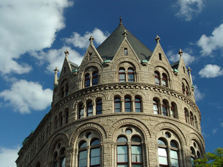 boston grain exchange building closeup