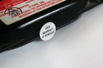warranty warning label