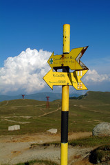 mountain vintage indicator sign