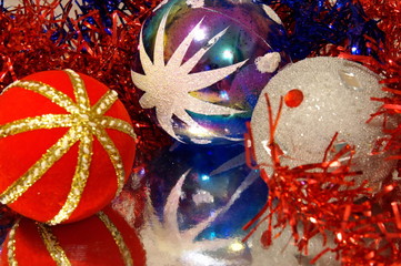Fototapeta na wymiar decorations for a christmas tree