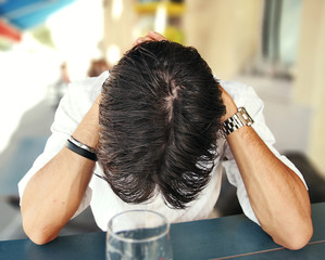 Naklejka premium depression alcoolique