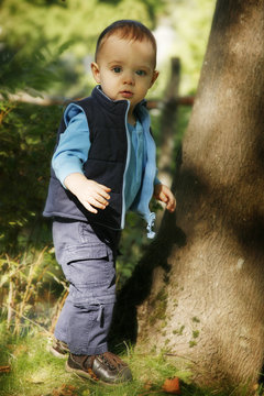 little boy outdoors