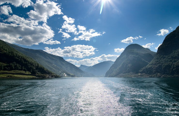 Fototapeta na wymiar aurlandsfjord