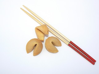 chopsticks and fortune cookies