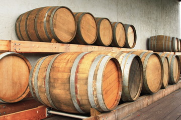 wine barrels