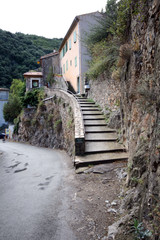 Fototapeta na wymiar stairway in old village