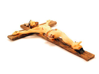 crucifix on white background