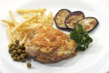 appetizing chicken with garnish