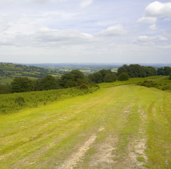 Fototapeta na wymiar view from the offas dyke long distance footpath he