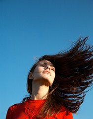 hairs on the wind