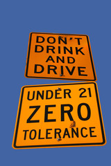 don't drink and drive sign