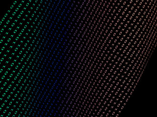 black binary  numbers