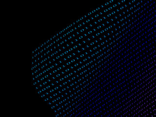 black binary  numbers