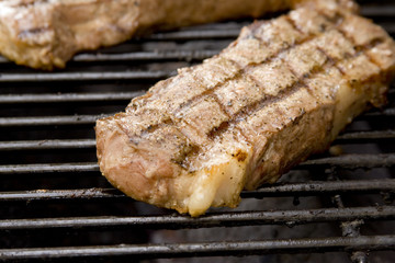 steak on the grill