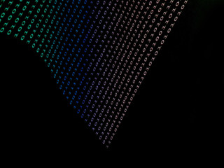 black binary  numbers