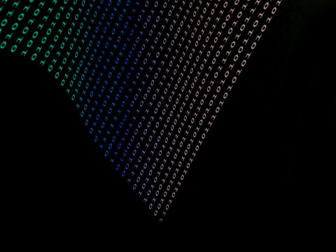 black binary  numbers