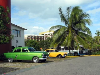 Wall murals Cuban vintage cars cuba