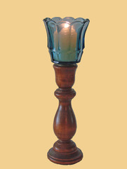 wooden  candlestick