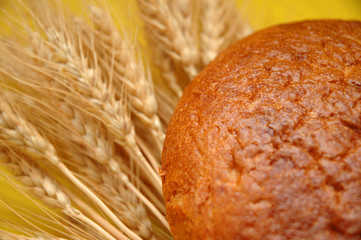 fresh bread and golden ears