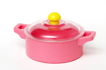 pink plastic pan