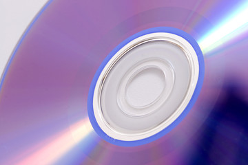 close-up of cd-rom  on white background