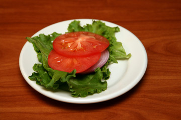 tomato on salad