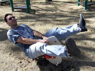 man at park