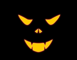 halloween evil face