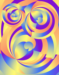 abstract radial fractals, bright