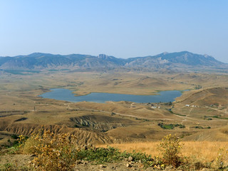 lake in valley