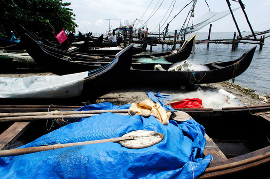 india, cochin: chinese fiching nets