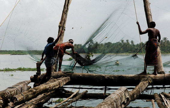 india, cochin: chinese fiching nets