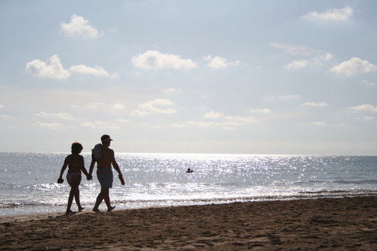 paseo por la playa