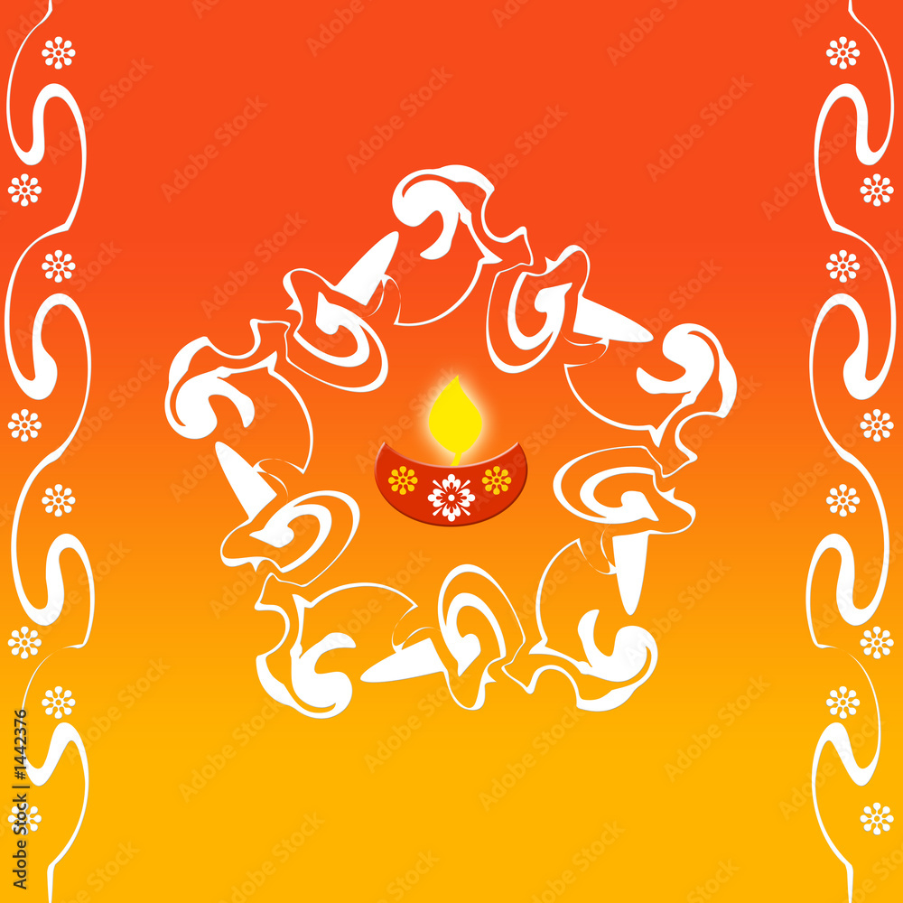 Canvas Prints indian rangoli pattern