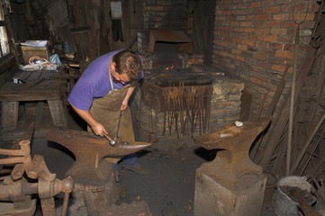 working blacksmith