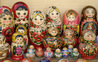 ussian matryoshka dolls in a riga latvia street ma