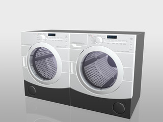household appliances, washer and drier.