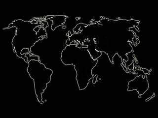 glowing night world map 2