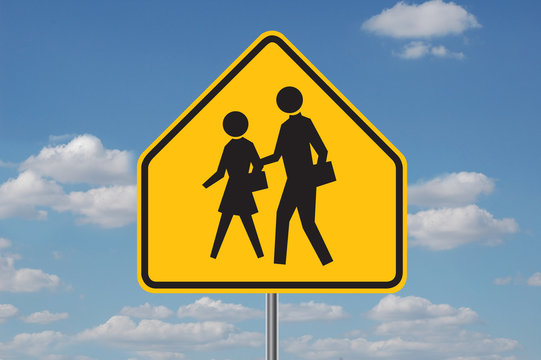 5+ Thousand Children School Crossing Traffic Sign Royalty-Free