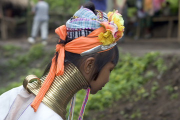 langhalsfrau in nordthailand