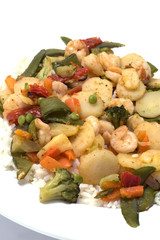 shrimp with vegetables