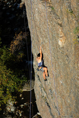 female rock climber