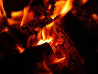 hot burning flame