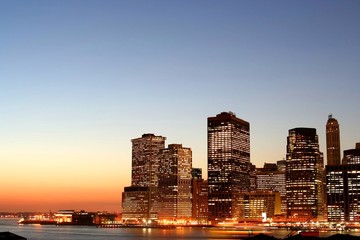 Naklejka premium lower manhattan skyline
