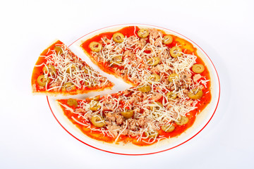 detail of italian pizza