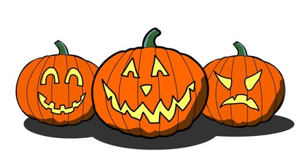 three pumpkins