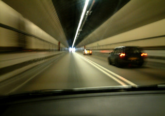Naklejka na ściany i meble road tunnel